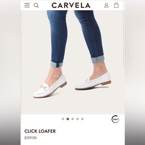 Carvela Click Loafer in White leather size 37 (7)